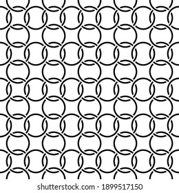 einfacher geometrischer Hintergrund mit verbundenen Kreisen, nahtloses Muster