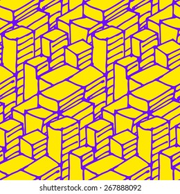 Simple geometrical background in a retro style. Vector illustration  