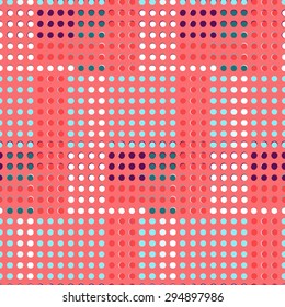 Simple geometrical background in a retro style. Multicolor geometric pattern with circles. Vector illustration.