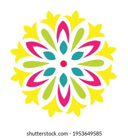 Simple geometrical colorful circle pattern