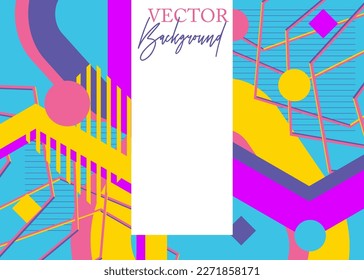 Simple Geometrical elements background design. Vintage minimal geometric template for poster, banner. Retro abstract graphic shapes theme cover, poster.