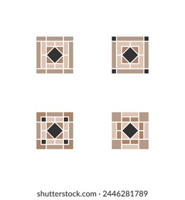 Simple geometrical figure for your project. Simple geometric shape with hexagon and rhombus. Basic vector form for grid.