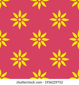 Simple geometrical flower pattern with background