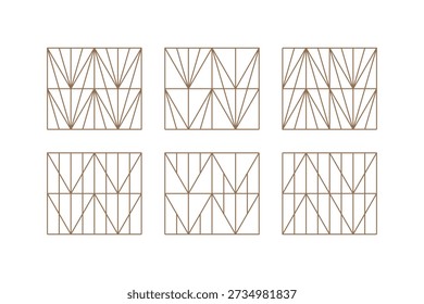 Simple geometrical lattice for your project. Geometric shape with trictangle and square. Basic vector form for grid.