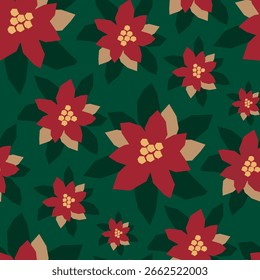 Simple geometrical modern abstract vector Christmas pattern