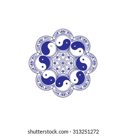 Simple  geometrical ornament. Vector illustration.