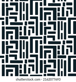 simple geometrical seamless pattern, abstract funky print,  isolated on white
