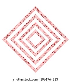 Simple geometrical texture pattern in square on white