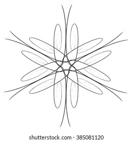 A simple geometrically shaped outline design.