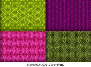 Simple geometry chevron seamless pattern collection. Turkish motif ethnic patterns. Chevron lozenge geometric vector endless motif package. Monochrome background prints.