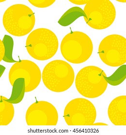  simple geometry orange fruit repeating pattern. yellow concept citrus seamless motif