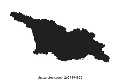 Simple Georgia map isolated on white background
