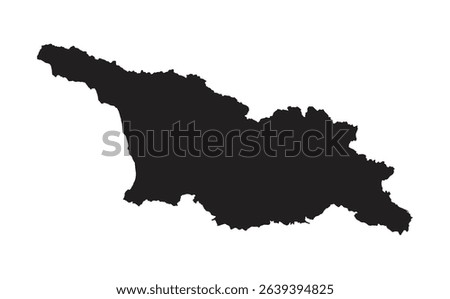 Simple Georgia map isolated on white background