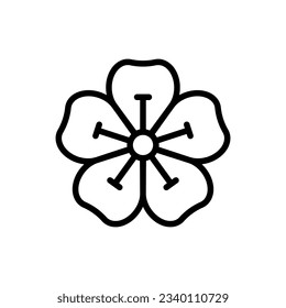 Simple Geranium icon. The icon can be used for websites, print templates, presentation templates, illustrations, etc