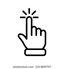 Simple gesture line icon color editable