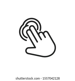 Simple gesture line icon. Stroke pictogram. Vector illustration isolated on a white background. Premium quality symbol. Vector sign for mobile app and web sites.
