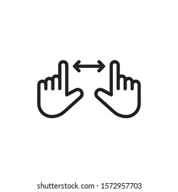 Simple gesture line icon. Stroke pictogram. Vector illustration isolated on a white background. Premium quality symbol. Vector sign for mobile app and web sites.