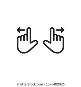 Simple gesture line icon. Stroke pictogram. Vector illustration isolated on a white background. Premium quality symbol. Vector sign for mobile app and web sites.