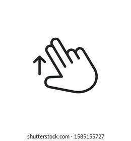 Simple gesture line icon. Stroke pictogram. Vector illustration isolated on a white background. Premium quality symbol. Vector sign for mobile app and web sites.