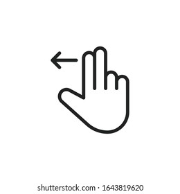 Simple gesture line icon. Stroke pictogram. Vector illustration isolated on a white background. Premium quality symbol. Vector sign for mobile app and web sites.