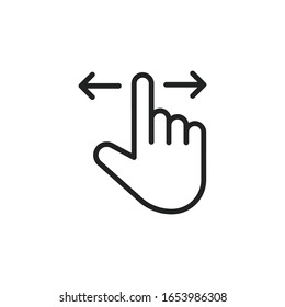Simple gesture line icon. Stroke pictogram. Vector illustration isolated on a white background. Premium quality symbol. Vector sign for mobile app and web sites.