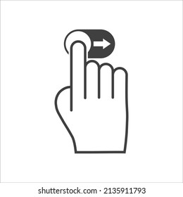 Simple gesture line icon. Stroke pictogram. Vector illustration isolated on a white background.
