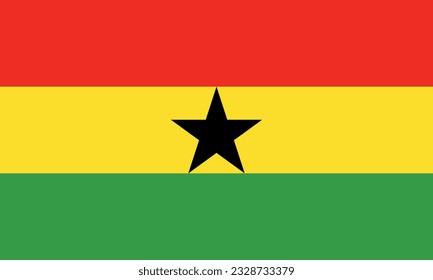 Simple Ghana official flag ilustration vector Eps.