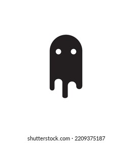 Simple Ghost Icon Design, Vector Illustration, Horror