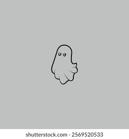 Simple ghost vector logo design