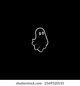 Simple ghost vector logo design