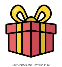 Simple Gift Box colorful icon. The icon can be used for websites, print templates, presentation templates, illustrations, etc