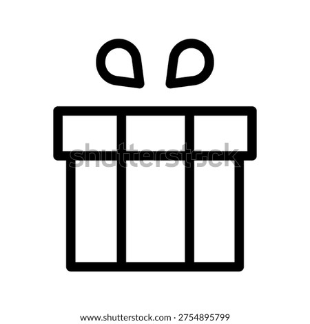 Simple Gift Box Icon for Presents, Celebrations, Holiday Surprises and Special Occasions