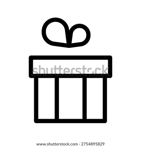Simple Gift Box Icon for Presents, Celebrations, Holiday Surprises and Special Occasions