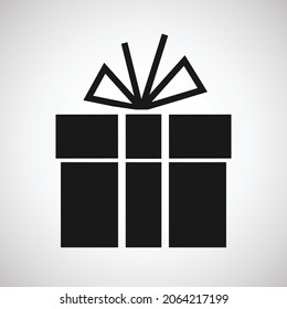 Einfaches Symbol für Geschenkbox-Linie. Piktogramm anheben. Vektorgrafik einzeln auf weißem Hintergrund.