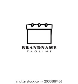 icono de plantilla de logotipo de caja de regalo sencillo