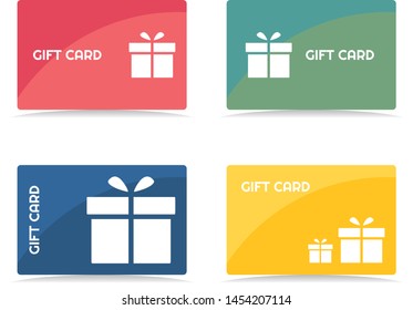 Simple Gift Card Illustration With Present Icon 