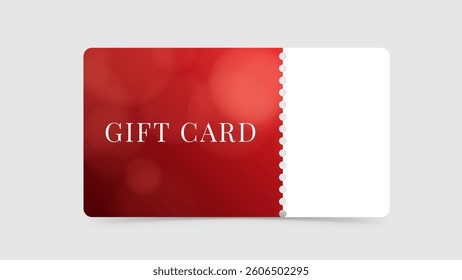 Simple Gift card. Loyalty program, bonus card. For concepts of marketing promotion of goods for holidays, birthdays. EPS 10