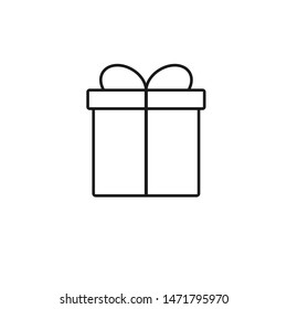 
SIMPLE GIFT ICON IN FLAT STYLE. VECTOR ILLUSTRATION ISOLATED ON WHITE BACKGROUND.10 EPS.
