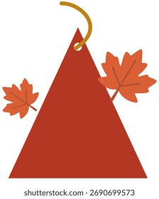 Diseño simple de la etiqueta del regalo para el otoño o la estación de acción de gracias