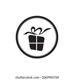 einfaches Geschenklogo Simbol Desain Template Vektor