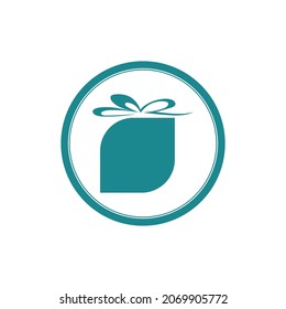 einfaches Geschenklogo Simbol Desain Template Vektor