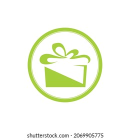 einfaches Geschenklogo Simbol Desain Template Vektor