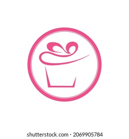 simple Gift Logo Simbol Desain Template Vektor