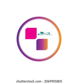 simple Gift Logo Simbol Desain Template Vektor