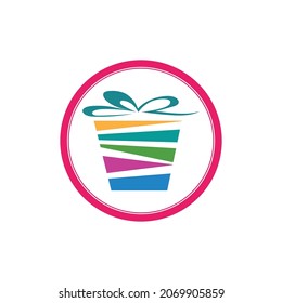 simple Gift Logo Simbol Desain Template Vektor