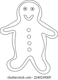 Página Simple De Colores De Gingerbread Man