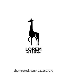 simple giraffe logo icon designs vector