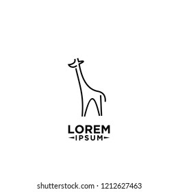 simple giraffe logo icon designs vector