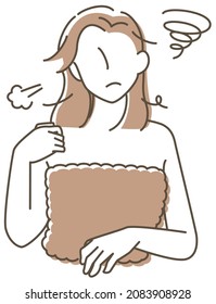 Simple and girly female illustration (happy)