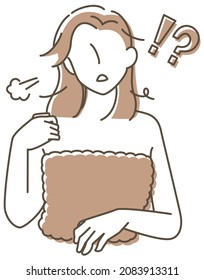 Simple and girly female illustration (surprise)